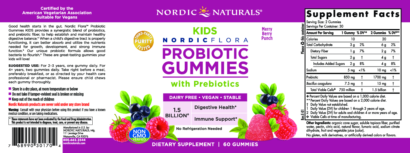 Nordic Naturals Probiotic Kids 60 Gummibärchen