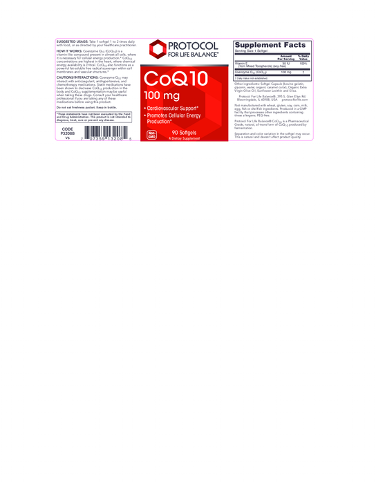 Protocol For Life Balance CoQ10 100 mg 90 gels