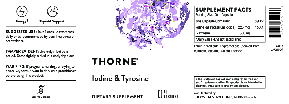 Thorne Iodine-Tyrosine 60 vegcaps