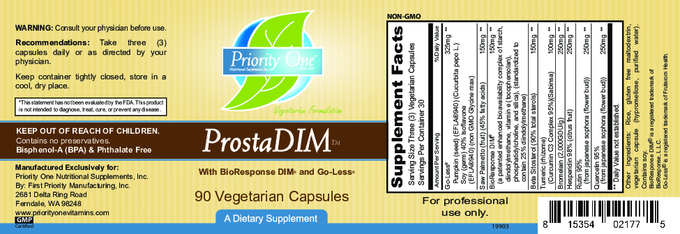 Priority One Vitamins ProstaDim 90 vegcaps