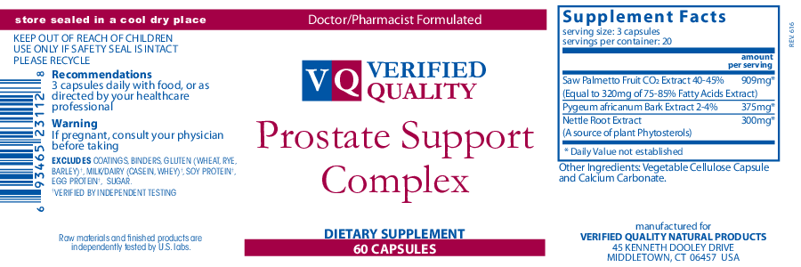 Verified Quality Prostate Support Complex 60 caps