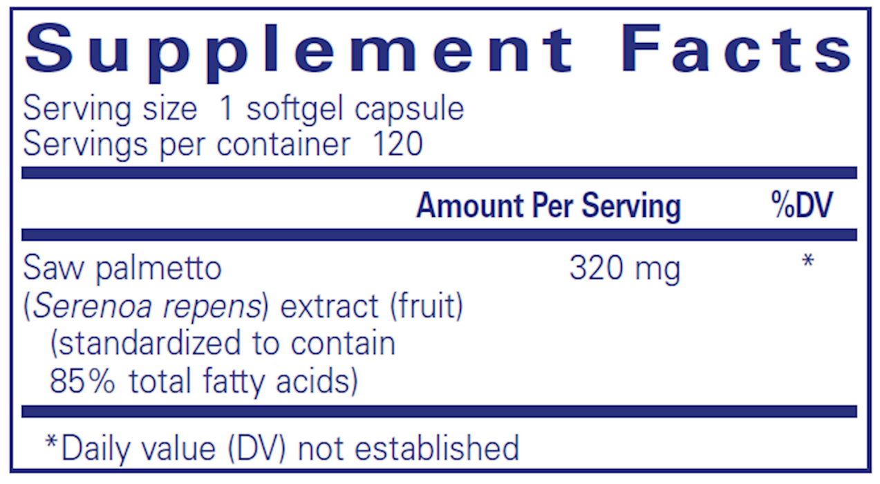 Pure Encapsulations Saw Palmetto 320