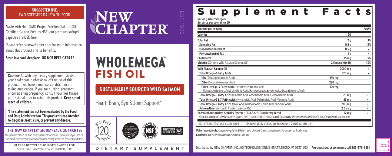 New Chapter Wholemega 1,000 mg