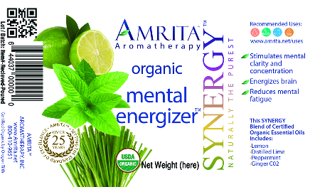 Amrita Aromatherapy Mental Energizer Organic 10 ml