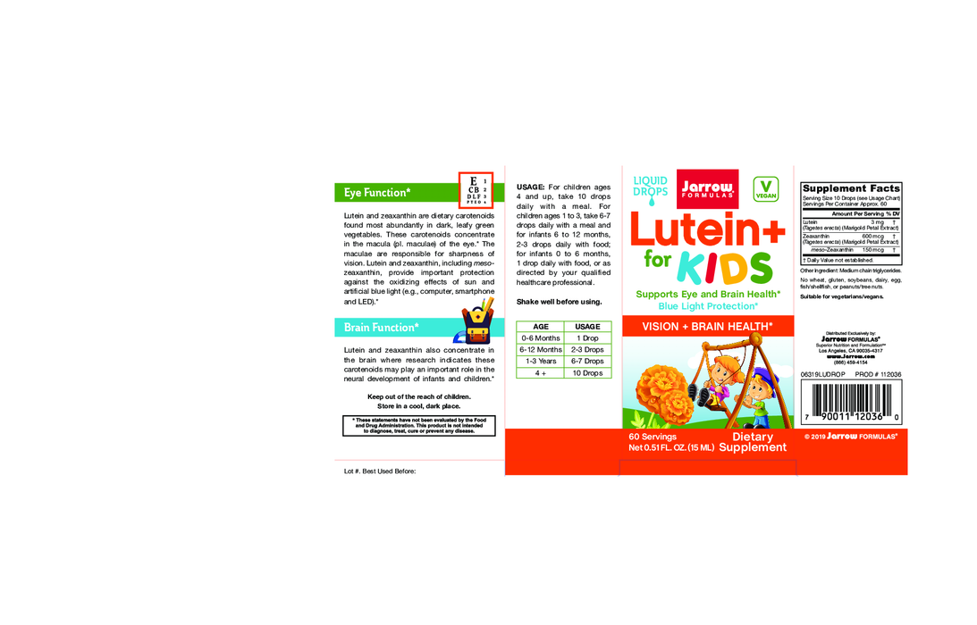 Jarrow Formulas Lutein + for Kids 0.51 fl oz