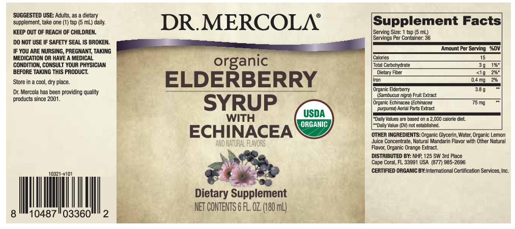 Dr. Mercola Org Elderberry Syrup w/ Ech 6 fl oz