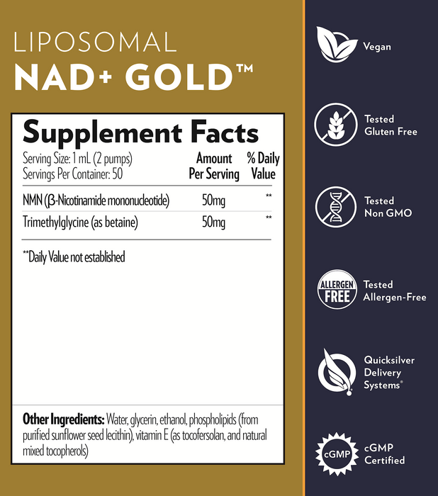 Quicksilver Scientific NAD+ GOLD 50 mg