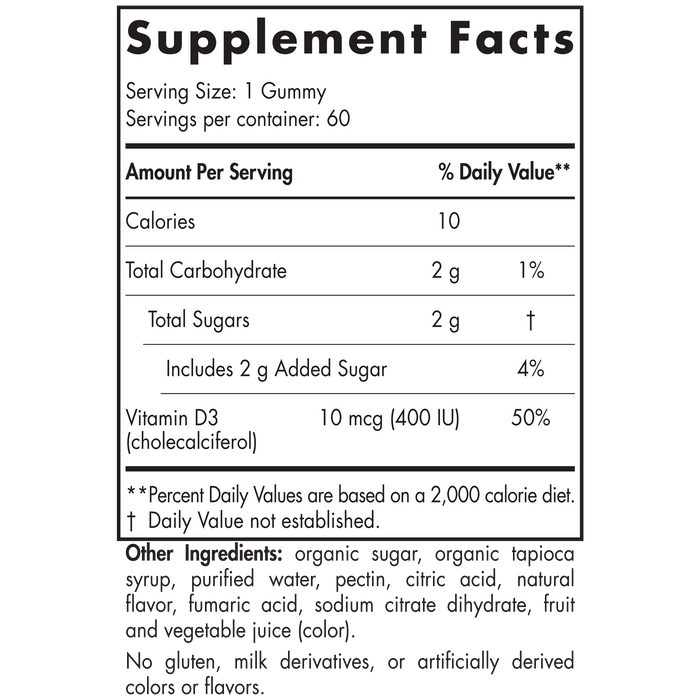 Nordic Naturals Vitamin D3 Kids 60 gummies