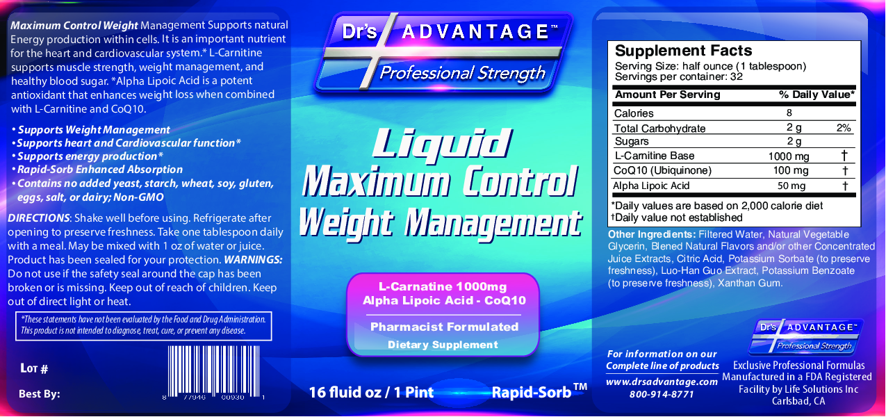 Dr.'s Advantage Liquid Maximum Control Wt Mgmt 16 fl oz