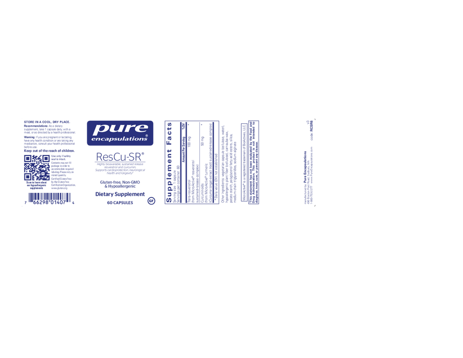 Pure Encapsulations ResCu-SR 60 vegcaps