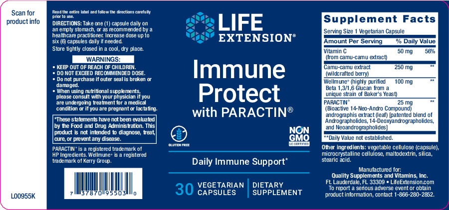 Life Extension Immune Protect w/ Paractin 30 vegcaps