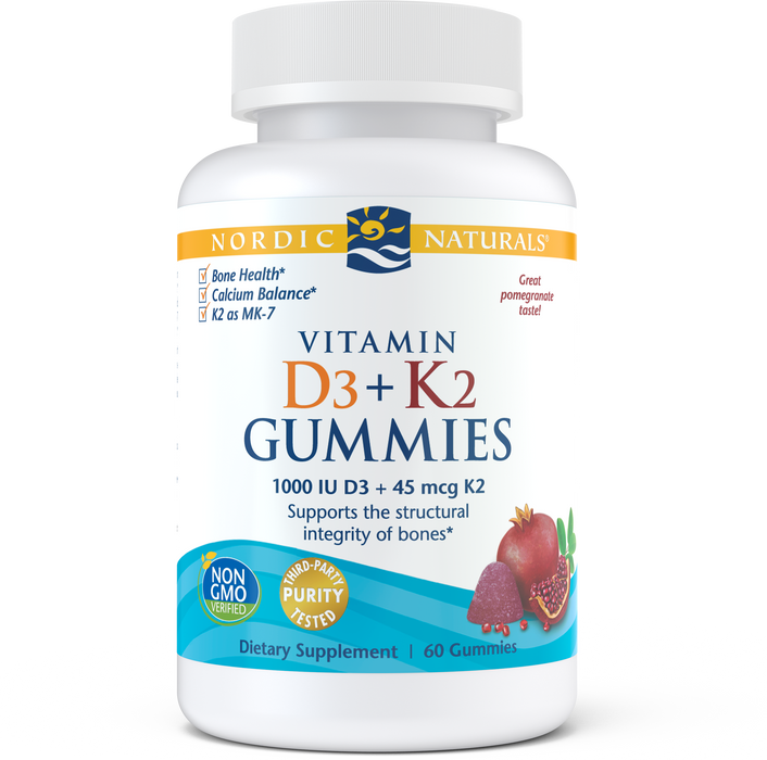 Nordic Naturals Vitamin D3 + K2 60 gummies