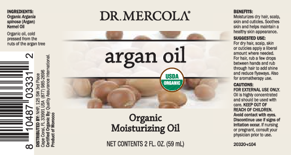 Dr. Mercola Organic Argan Oil 2 fl oz