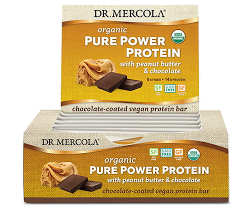 Dr. Mercola Pure Power Peanut Butter Pro 12 Bars