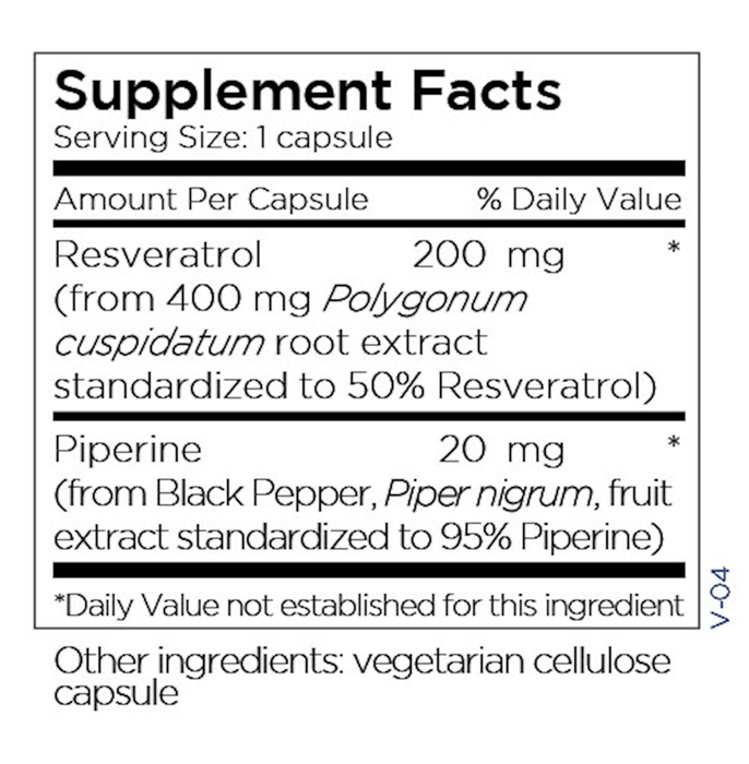 Metabolic Maintenance Resveratrol w/Piperine 60caps