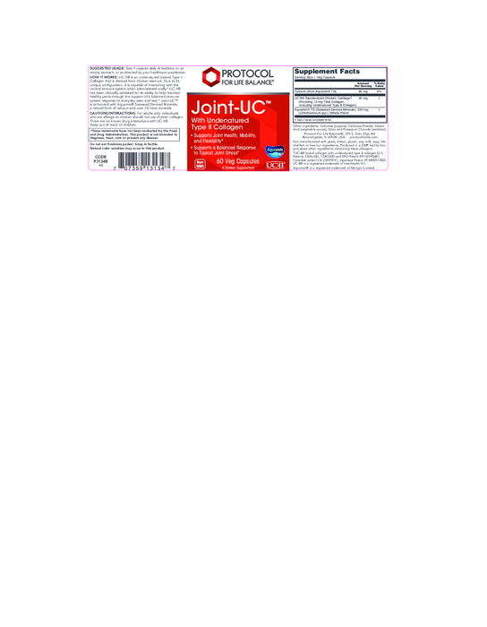 Protocol For Life Balance Joint-UC Type II Collagen 40 mg 60 caps