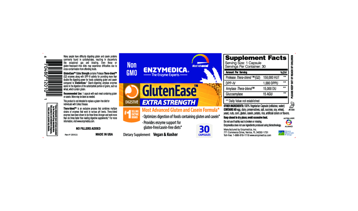 Enzymedica GlutenEase Extra Strength 30 vegcaps