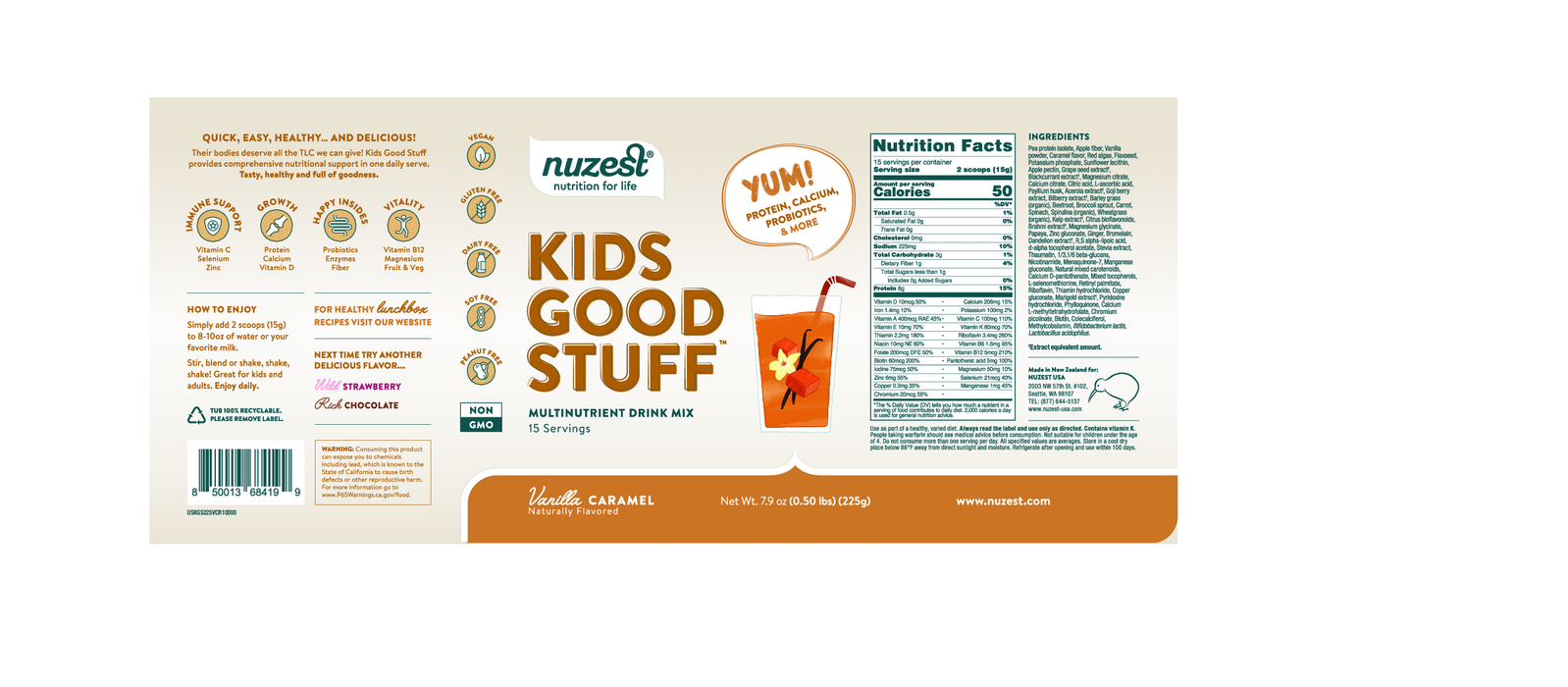 NuZest Kids Good Stuff Van Car 15 servings