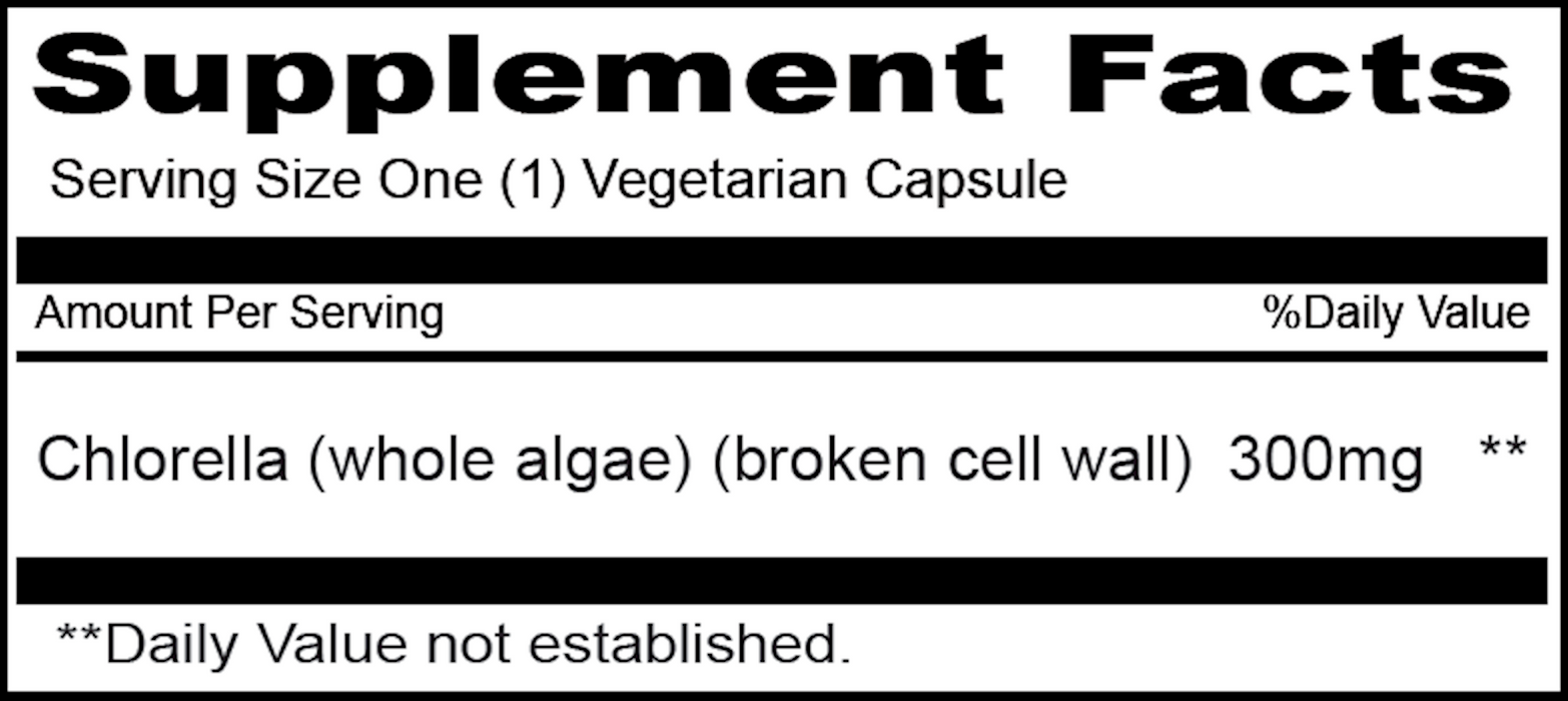 Priority One Vitamins Chlorella 300 mg 180 vegcaps