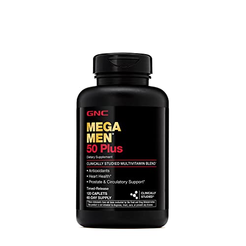 GNC Mega Men 50 Plus Multivitamin 120 Caplets