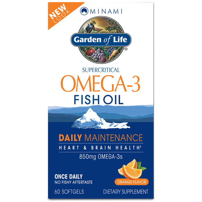 Garden of Life Omega-3 Orange Flavor 60 softgels
