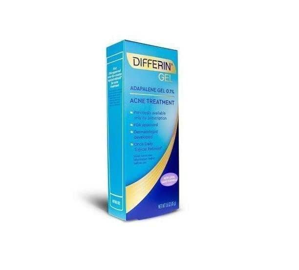 2 Pack Differin Adapalene Gel 0.1% Acne Treatment 1.6 Ounce