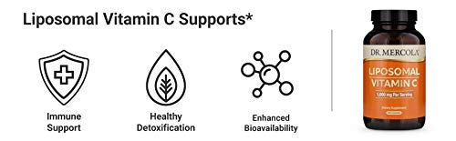 Dr. Mercola Liposomal Vitamin C Dietary Supplement, 180 Capsules
