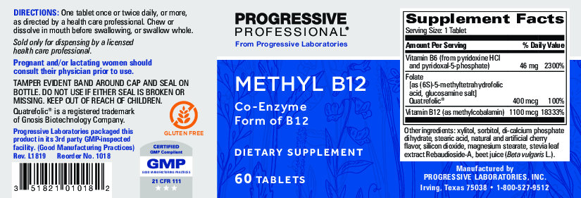 Progressive Labs Methyl B12 60 tabs