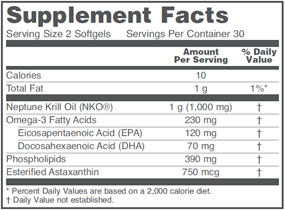 Protocol For Life Balance Krill Oil 500 mg Neptune NKO 60 gels