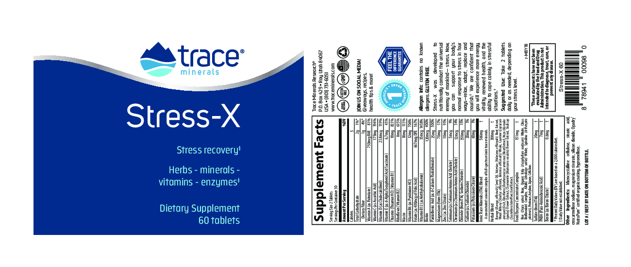 Trace Minerals Research Stress-X 60 tabs