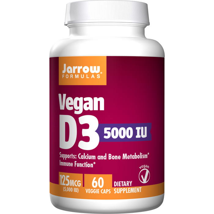 Jarrow Formulas Vegan Vitamin D3 125 mcg 60 vegcaps