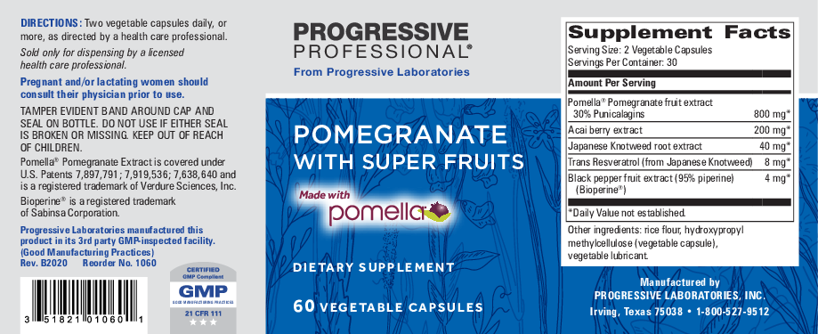 Progressive Labs Pomegranate w/ Super Fruits 60 vegcaps