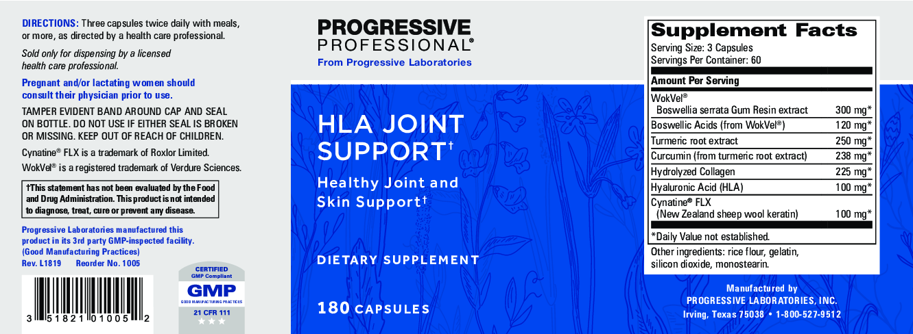 Progressive Labs HLA Joint Support 180 caps