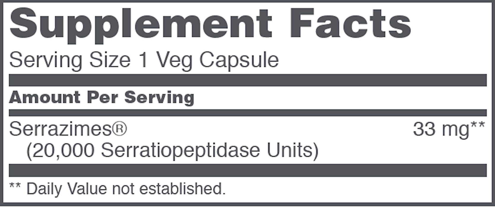 Protocol For Life Balance Proteo-Serrase 33 mg 90 vegcaps