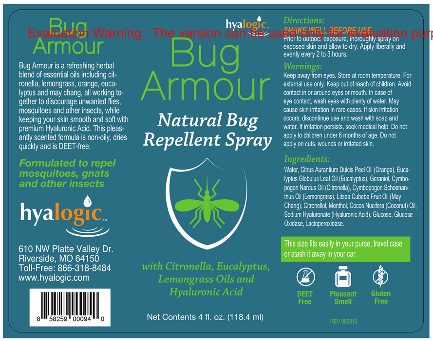 Hyalogic Bug Armour Insect Repellent 4 fl oz