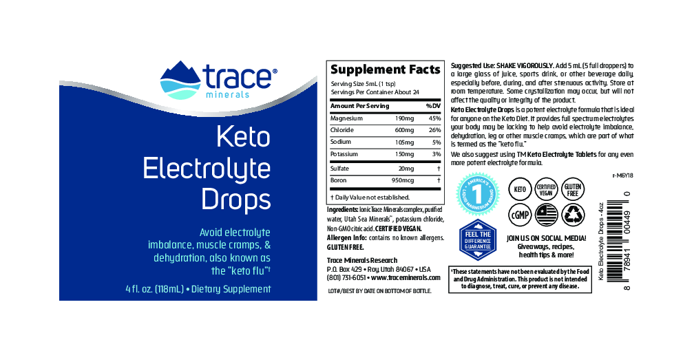 Trace Minerals Research KETO Electrolyte Drops 4 fl oz