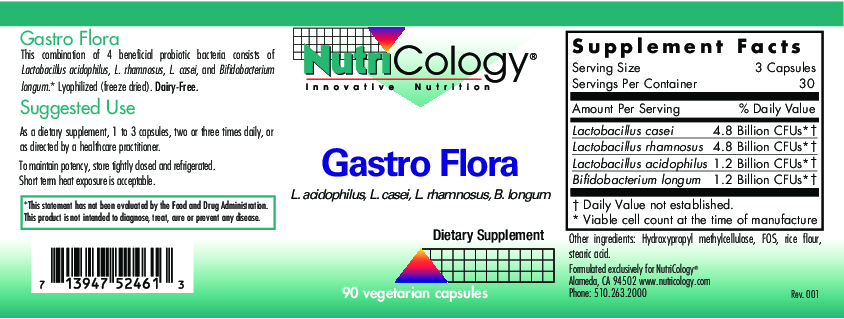 Nutricology Gastro Flora DF 90 vegcaps