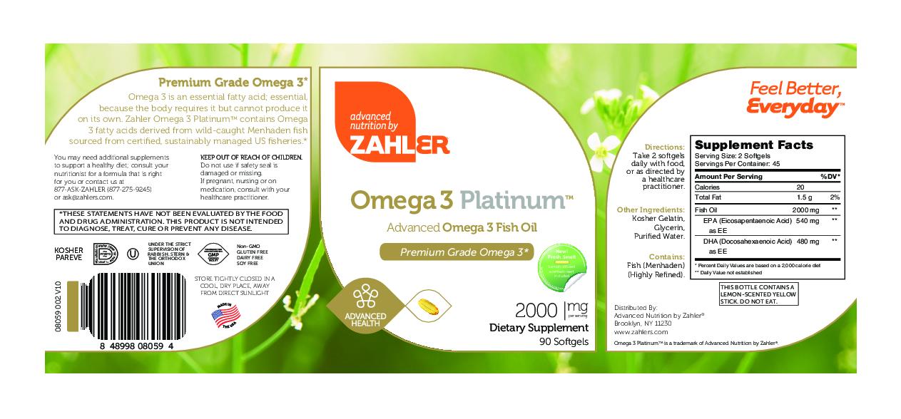 Advanced Nutrition by Zahler Omega 3 Platinum  90 softgels