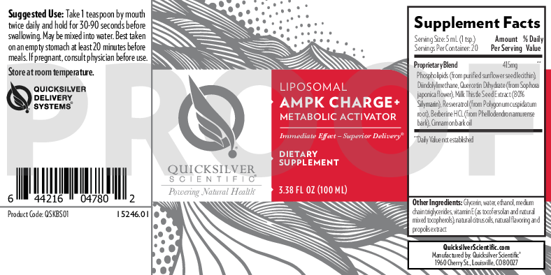 Quicksilver Scientific AMPK Charge+ Liposomal