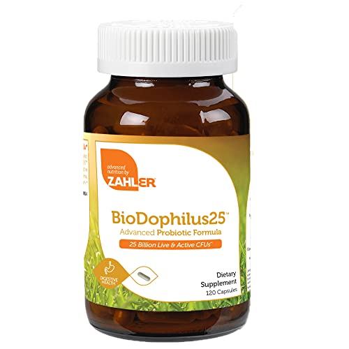 Zahler BioDophilus High Potency Probiotic Formula 25 Billion Live & Active CFUs - 120 Capsules