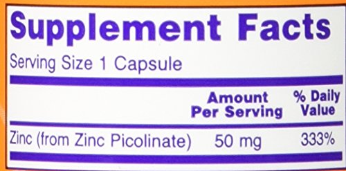 NOW Foods Zinkpicolinat 50 mg, 120 Kapseln (2er-Pack)