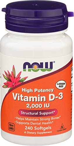 NOW Vitamin D-3 2,000 IU 240 Softgels