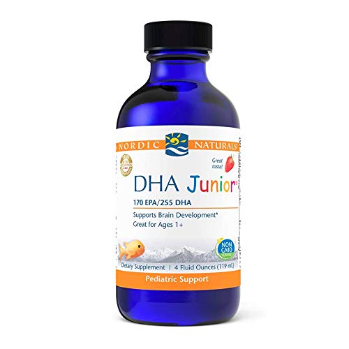 Nordic Naturals Pro DHA Junior 4 oz Strawberry 530 mg Total Omega-3s  Non-GMO - 48 Servings