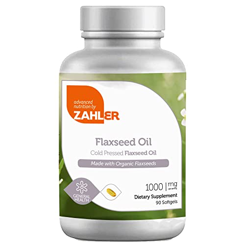 Now Vegetarian! Zahler Flaxseed Oil, Organic Flax Seed Oil, Cold Pressed Flax Oil Supplement, Certified Kosher, 90 SoftGels