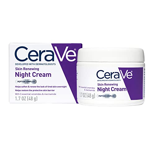 CeraVe Skin Renewing Night Cream 1.7 Ounce Niacinamide, Peptide