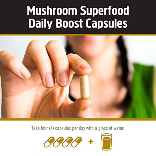 Om Mushroom Superfood Master Blend Mushroom Capsules 160 Count