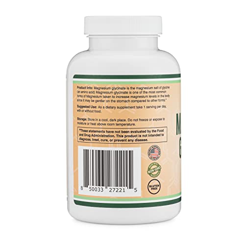 Double Wood Supplements Magnesium Glycinate  400mg 180 Caps