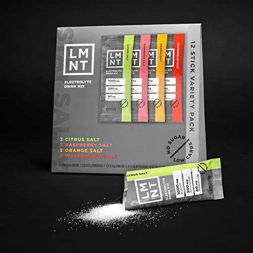 LMNT Zero Sugar Electrolytes Variety Salt Hydration Powder 12 Sticks