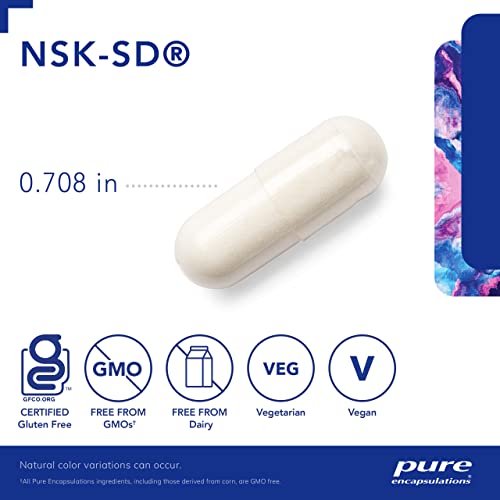 Pure Encapsulations - NSK-SD - Nattokinase 100 mg - Enzymes to Promote Healthy Blood Flow, Circulation, and Blood Vessel Function - 120 Capsules