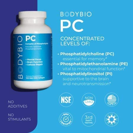 BodyBio Brain Supplement 8 oz PC - Pure Phospholipid Complex